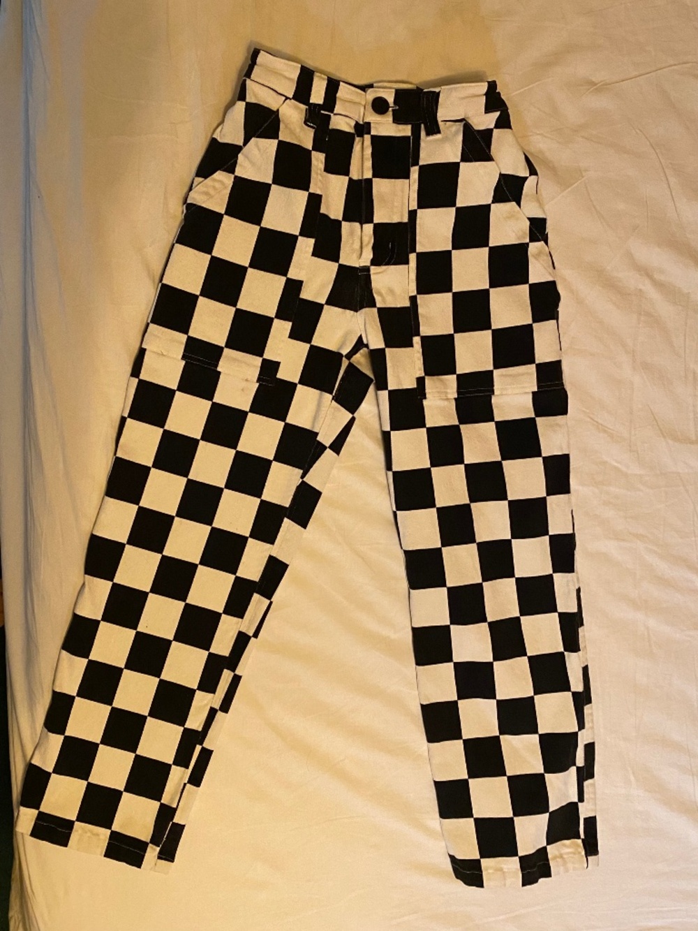 P & Co service fatigue checkerboard pants uk 8